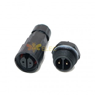 M16 Waterproof Connector Rear-Mounted Screw Type 2-Core Aviation Plug Screw Lock Line Led Power Connector