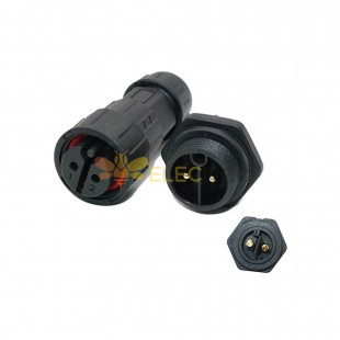 M19 2-Core Male and Female Aviation Plug Back Mount IP68 Waterproof Connector Plant Power Connector