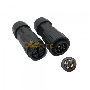 M19-4Pin Assembly Connector Male and Female Screw Lock for Cable Led Viewing Light Waterproof Plug