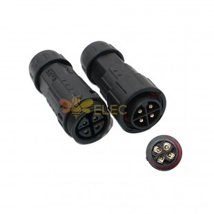 M19-4Pin Assembly Connector Male and Female Screw Lock for Cable Led Viewing Light Waterproof Plug