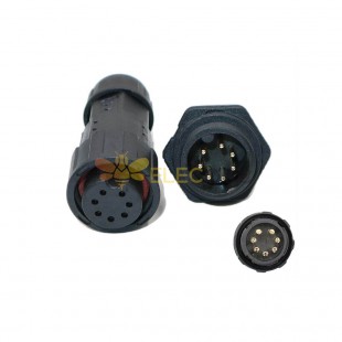 M19 7-Pin Male and Female Aviation Plug Back Mount Waterproof Plant Power Connector