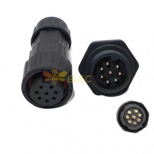 M19 8-Core Male and Female Aviation Plug Rear Mount Waterproof Connector Plant Power Connector