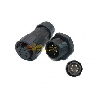 M19 Battery Connector Male and Female Aviation Plug 6-Pin Front Panle Mount Waterproof Connector Led Power Connector