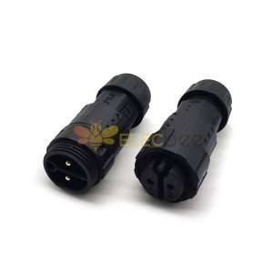 M19 Led Power Connector Waterproof 2-Core Male And Female Screw Type For Cable