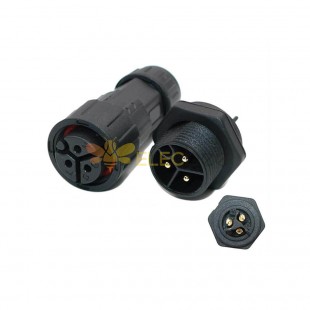 M19 Male and Female Aviation Plug 3-Pin Panel Front Mount Waterproof Connector Solar Waterproof Connector