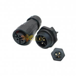 M19 Male And Female Aviation Plug 3-Pin Rear Mount Waterproof Connector Led Power Connector Nylon