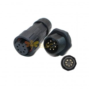 M19 Male and Female Aviation Plug 7-Pin Front Mount Plug-In Waterproof Connector Plant Power Connector Battery Connector