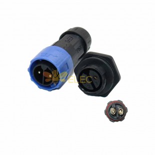 M19 Power Connector 2-Pin Male-Female Bayonet Screw Type Rear-Mounted Panel Type Security Equipment Box Plug