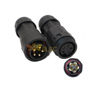 M19 Waterproof Connector 5-Pin Male And Female Aviation Plug Lock Screw Wire Type Signal Environment Monitoring Connector