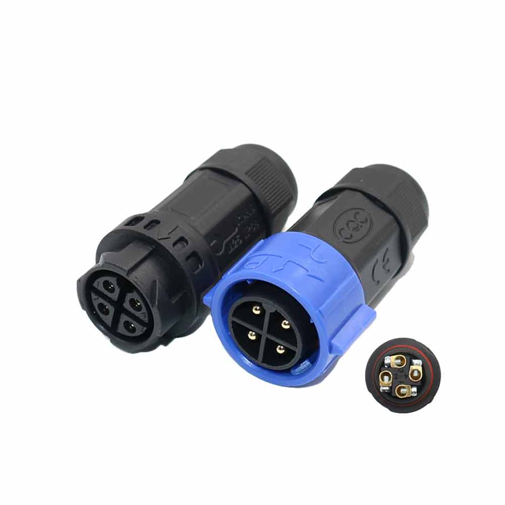 M25 Bayonet Waterproof Connector 4-Core 14Awg Screw Type Connector Plant Growth Lamp Power Connector