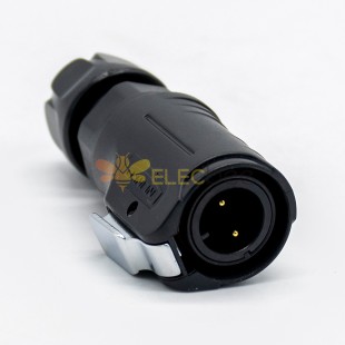 LP-12 Series 2-Pin Male Plug IP67 Waterproof Power Connector