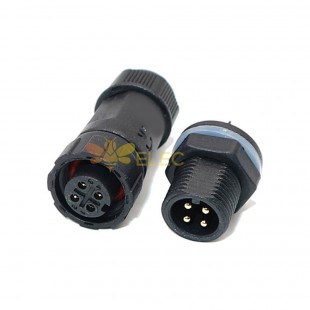 IP68 M12 4 Pin Panel Mount Front Fastened Connector Solder Type for Cable 4 pin Sensor Connector Nylon PA66 Material