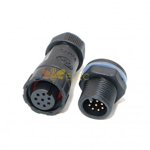 IP68 M12 4 Pin Panel Mount Front Fastened Connector Solder Type for Cable 8 pin Sensor Connector Nylon PA66 Material for LED Strips