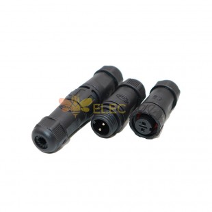 Nylon 2pin IP67 waterproof power male female m12 connector Docking Solder Type For Cable Connector for LED Strips