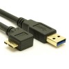 Angled Micro B Cable Male to 3.0 Gold Plated A Type Male Connector Cable 0.5m
