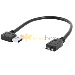 Câble Micro USB Angle droit Type à 3.0 Micro B type 10p câble de conversion 0.5m