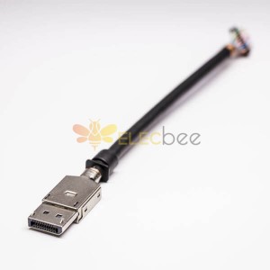 DP 20p Câble Mâle avec boîtier en métal pour câble