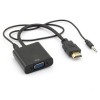 HDMI para VGA Audio Cable Converter Adaptador Cabo 1080p