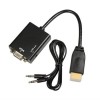 20pcs Hdmi a VGA Converter Cable de audio tipo calvo para HDTV, PC