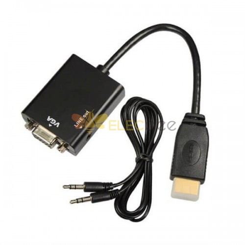 20pcs cavo audio convertitore Hdmi a VGA tipo calvo per HDTV, PC