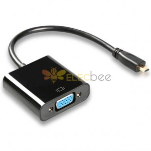 Micro HDMI para VGA cabo de áudio para conversão de vídeo de áudio