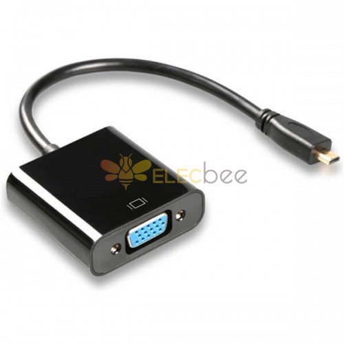 Micro HDMI TO VGA Audio Cable pour conversion audio vidéo