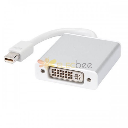 20pcs mini câble DP Displayport vers DVI couleur blanche haute définition