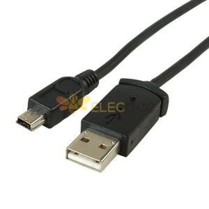 Mini USB數據線2.0A轉Mini B公轉公數據線0.5米
