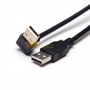 Pinagem 20 peças para conector USB tipo A macho para macho cabo de extensão de linha de dados de ângulo ascendente