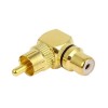 RCA Adapter Audio Gold Plated RCA Right Angle Connector Plug Adapters Male to Female Jack