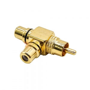RCA-Steckverbinder Splitter vergoldet T Form Crübe 1 Stecker zu 2 Buchse Stecker Stecker Adapter