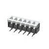 Right Angle Barrier Terminal Block with Cover 7.62 mm Pitches 6 Pin Connector Screw M3