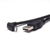 Right Angle Micro USB Plug Down Angle to USB 2.0 A Male 1M Cable