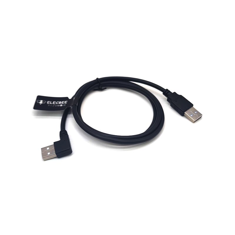 Angle droit USB Un câble type A Mâle à Straight Un Connecteur Mâle