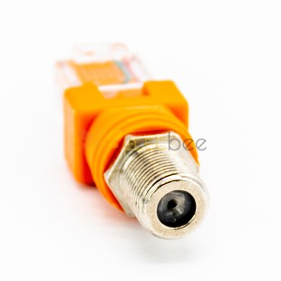RJ45 to F Coax Adapter RF Connector Female to Male Coaxial Barrel Coupler