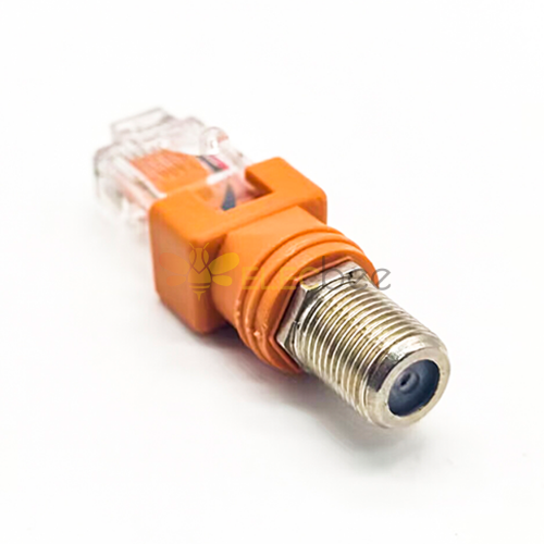 RJ45 to F Coax Adapter RF Connector Female to Male Coaxial Barrel