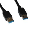 USB 3.0 Cabo Masculino para Masculino Um Tipo para Pc de Rede e Notebook 0,5~1m