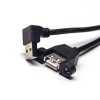 USB A Connector Pinout Female to Type A Down Angle Male with OTG Cable