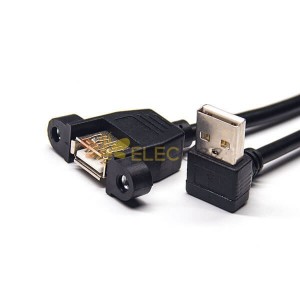 20pcs USB A Connector Pinout Female to Type A Down Angle Male with OTG Cable