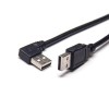 USB 2.0 Un macho ángulo recto a un macho Stright Negro Cable de extensión