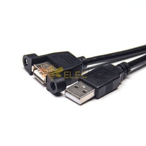20 peças USB macho fêmea conector reto 2.0 tipo A com cabo OTG