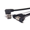20 Stück USB-Typ-A-Stecker-Pinbelegung auf 180-Grad-Typ-A-Buchse-OTG-Kabel