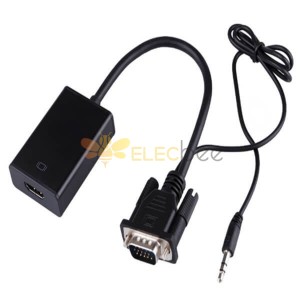VGA à HDMI Cable Converter Sortie audio pour HDMI1.3