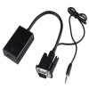 20pcs VGA to HDMI Cable Converter Audio Output for HDMI1.3