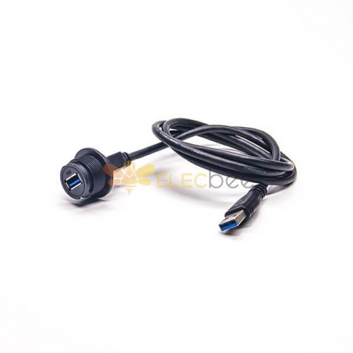 Waterproof Usb 3.0 Cable Panel Mount Type A male to female with Good Waterproof Function