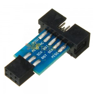 10 针到 6 针适配器板连接器，用于 ISP 接口转换器 AVR AVRISP USBASP STK500 标准