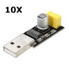 10 peças adaptador serial USB para ESP8266 sem fio WIFI módulo de transferência de placa de desenvolvimento