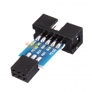 10pcs 10 Pin to 6 Pin Adapter Board Converter Module For AVRISP MKII USBASP STK500 for Arduino - products that work with official Arduino boards