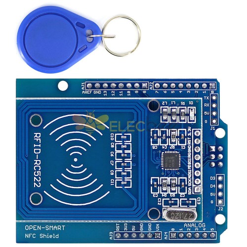 10pcs NFC Shield RFID RC522 Module RF IC Card Sensor + S50 RFID Smart Card para UNO/Mega2560 para Arduino - produtos que funcionam com oficiais para placas Arduino