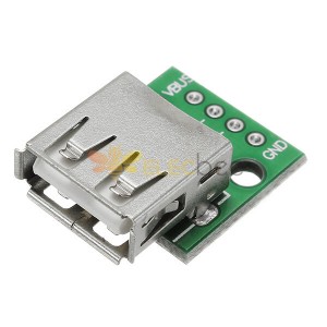 10 pcs USB 2.0 fêmea soquete de cabeça para DIP 2,54 mm pino 4P placa adaptadora